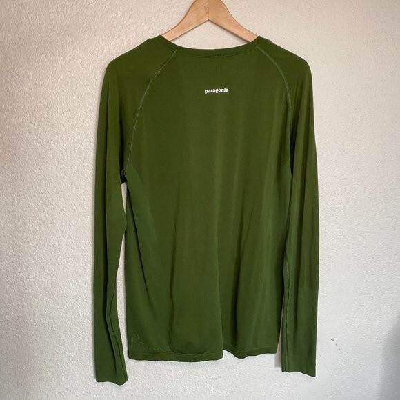 Patagonia Shirt Men M Green Mountain Graphic Stay Cool Stretch Active Outdoor - Picture 2 of 10